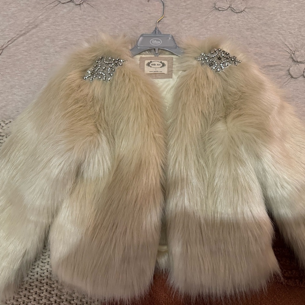 Joyfolie Mia Joy Anouk Fur Coat girls size 7
